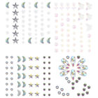 4 Sheets Butterfly Face & Body Gems for Party & Nail Art