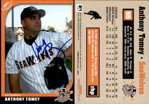 Anthony Tomey Signed 2007 Grandstand Erie SeaWolves #NNO Card Auto