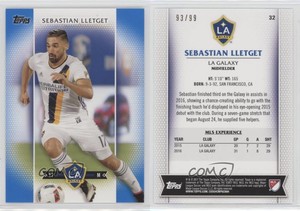 2017 Topps MLS Blue /99 Sebastian Lletget #32