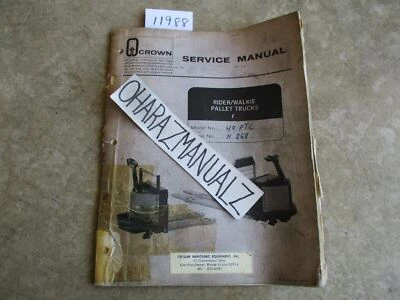 Carretilla elevadora Crown 40 PTC H868 manual de servicio Foto 1 de 4