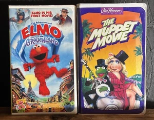 Jim Henson VHS Lot ~ The Muppet Movie & The Adventures Of ELMO in Grouchland - Picture 1 of 2