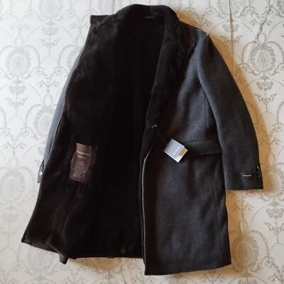 NWT Ermenegildo Zegna cashmere nutria fur coat size 54 - Image 1 of 4