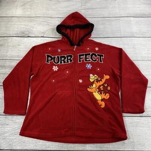 Disney Tigger Purrfect Floral Hoodie Women Size 2X Full Zip Embroidered Jacket - Picture 1 of 7
