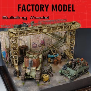 1:35 Handmade Wooden Building Model Kits Ruins House Diorama Scene Unpainted DIY - Picture 1 of 11