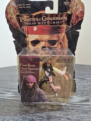 Pirates of the Caribbean Final Battle Jack Sparrow Figure Zizzle 2006 NIP - Image 1 of 4