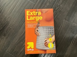 Up & Up Extra Large Fabric Heating Pad 3 Heat Settings 12" X 24" Colored Led - Picture 1 of 1