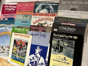Sheet Music Lot of 18: 1960s & 1970s - Picture 1 of 11