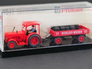 Preiser 38041 Tractor Hanomag R 55 Trailer Kohlen-Meier Mint! OVP BL 1705-1 - Picture 1 of 2