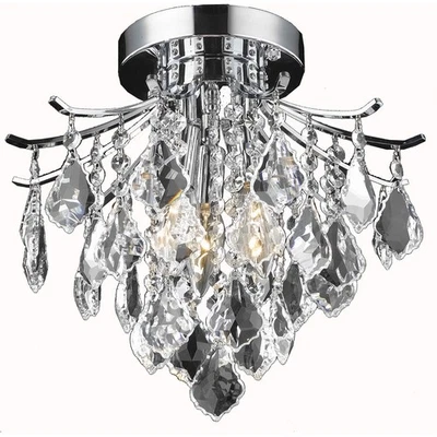 Living District LD8100F12C Amelia Flush Mount Chrome - Image 1 of 2