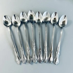 8 Oneida VTG Stainless Flatware Iced Tea Spoons Mismatched Japan National Mixed - Picture 1 of 6