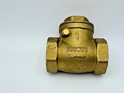 BRASS BRONZE CHECK VALVE 1" NPT FLOW SWING GATED - Image 1 of 3