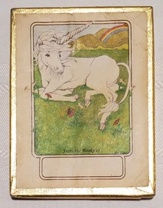 Vintage 30 Unicorn Self Stick Bookplates - by Antioch - Picture 1 of 3