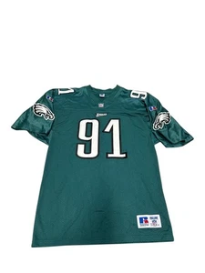 Vintage Philadelphia Eagles Jersey Harmon Russell Sewn NFL Football #91 - Picture 1 of 7