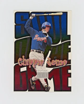 CHIPPER JONES 1999 SkyBox Premium Soul of the Game #3 Atlanta Braves Salón de la fama Foto 1 de 2