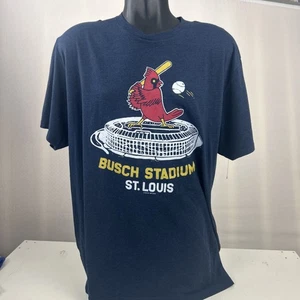 T-shirt Homage MLB Busch Stadium St. Louis Cardinals blu navy adulto uomo XXL 2XL - Foto 1 di 8