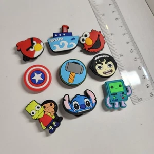 Croc Shoe Gamer Simpsons Marvel Game Boy Sega Jibbitz Charms Lot of 9 New - Picture 1 of 7