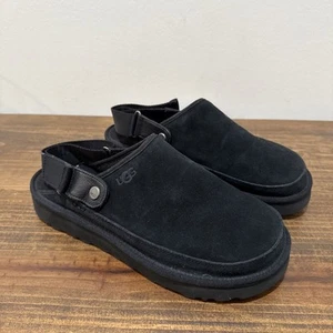 UGG Men's Goldencoast Clog Black Suede Shoes Clogs 1142172 Sz 12 - Picture 1 of 10