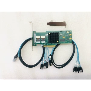 LSI 6Gbps SAS HBA 9211-8I IT Mode P20 ZFS FreeNAS unRAID + 2*SFF-8087 SATA US - Picture 1 of 4