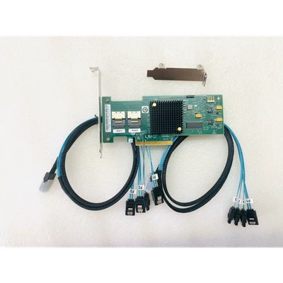 LSI 6Gbps SAS HBA 9211-8I IT Mode P20 ZFS FreeNAS unRAID + 2*SFF-8087 SATA US - Image 1 of 4
