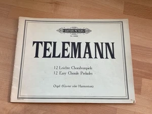 Noten Orgel/Klavier : Telemann 12 leichte Choralvorspiele, Edition Peters - Bild 1 von 3