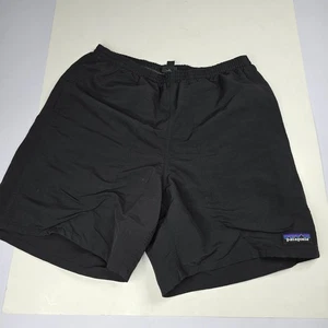 Patagonia Baggies Shorts Mens Small Black Active Outdoor Casual Elastic Waist - Picture 1 of 10