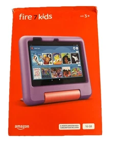 Amazon Fire 7 Kids 16GB Lila 12. Generation Brandneu - Bild 1 von 2