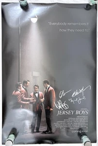 Jersey Boys Cast Signed DS Movie Poster 27x40 John Lloyd Young Tony Award Winner - Picture 1 of 7