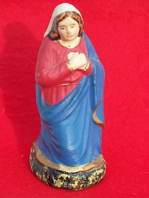 DE COLECCIÓN ANTIGUO PESEBRE NAVIDAD MARÍA COMPOSICIÓN ANTIGUA Foto 1 de 4