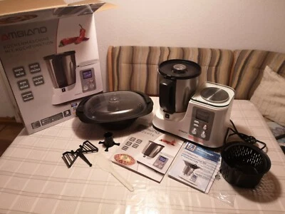 Ambiano Küchenmaschine mit Kochfunktion inkl. Rezeptbuch, Zubehör etc. Gebraucht - Bild 1 von 4