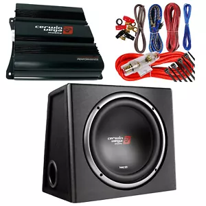 Cerwin Vega CVP800.2D 2-Ch 800W Amp + 800W Single Subwoofer + 8 Gauge Kit - Picture 1 of 12