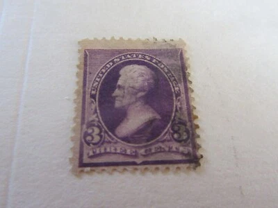 Sello Sc#221 Jackson 3c usado estado-cancelación ligera-antes H-sin goma-1890 CV $9 #1 Foto 1 de 2