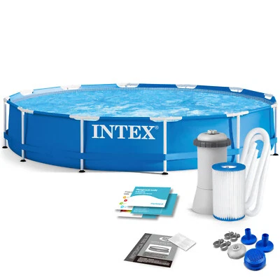 INTEX 3 in 1 Set Frame Pool Gartenpool Schwimmbecken mit Filterpumpe 366 x 76 cm - Bild 1 von 4