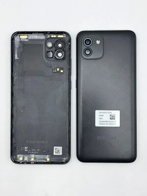 Genuine Samsung Galaxy A03 Rear Battery Back Cover SM-A035G Black - PULLOUT - Image 1 of 3
