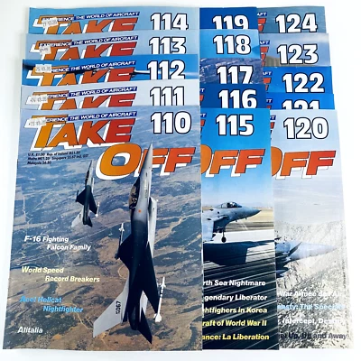 Lot of 15 TAKE OFF MAGAZINE Issue 110 to 124 Vintage 90s Air Force Military - Image 1 of 4