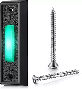 LED Lighted Doorbell Button Wired, Door Bell Ringer Push Buttons Garage Door But - Picture 1 of 7