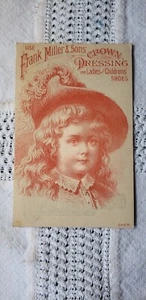 TOC Trade Card FRANK MILLER & SONS' Crown Dressing for Ladies & Childrens Shoes - Picture 1 of 2
