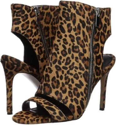 Zapatos de salón Charles David Crosser para mujer talla 7,5 M punta abierta tacón alto leopardo Foto 1 de 4