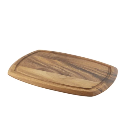 Genware Acacia Wood Serving Board 36 x 25.5 x 2cm. Reversible Recess' (x1)  - image 1 of 2
