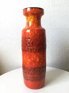Scheurich Vase 28 cm h. 70s 70er Lava Mid Century 60s pop wgp Pottery es roth - Bild 1 von 11