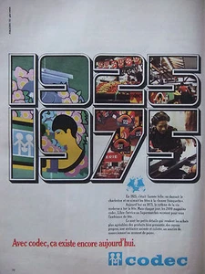 PUBLICITÉ DE PRESSE 1975 CODEC RAYONS PROPRES ANIMÉE ET COLORÉE - ADVERTISING - Imagen 1 de 1