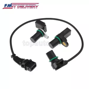 3pcs Intake Exhaust Cam Camshaft & Crankshaft Sensor For BMW E46 E66 E83 E53 E85 - Picture 1 of 5