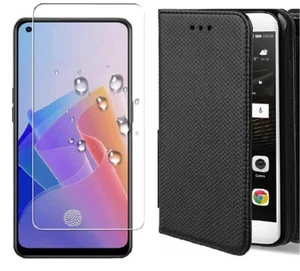 Coque Housse Portefeuille + Verre Trempé pour Oppo Reno 13F 12F 11F 7 8 Lite - Photo 1 sur 16
