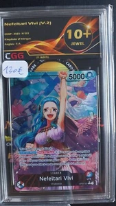 Graded CARD CGG 10+QUADS Nefeltari Vivi (V2) -OP04 ENGLISH KINGDOMS OF INTRIGUE - Picture 1 of 1