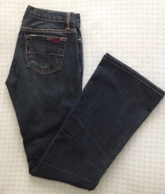 Blue Cult Bootcut Dark Distressed Stretch Denim Size 29 Pre-owned Jeans EUC - Image 1 of 4