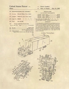 Optimus Prime US Patent Art Print- Transformers Generation 1 G1 - Autobot 530 - Picture 1 of 3
