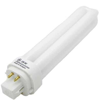 976121  GE  G24q-3   F26DBX/835/ECO4P  26W 4 Pin CFL Lamp Biax D ECO 1800 Lumens - Image 1 of 2
