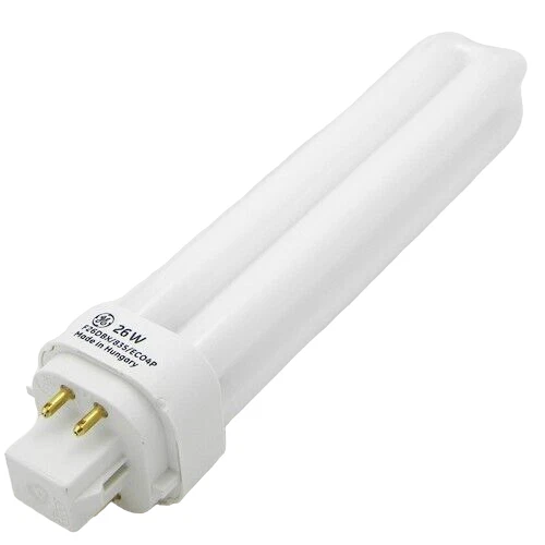 976121  GE  G24q-3   F26DBX/835/ECO4P  26W 4 Pin CFL Lamp Biax D ECO 1800 Lumens - Image 1 of 2