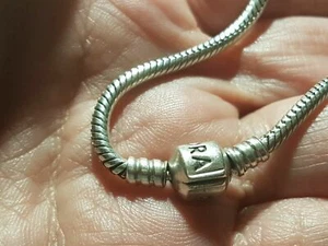  PULSERA PLATA PARA PONER ABALORIOS EXELENTE PARA USO O, REGALO EN ESTAS NAVIDAD - Imagen 1 de 4