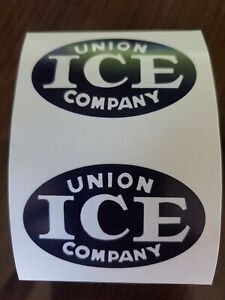 NEW ORIGINAL SMITH MILLER LARGE VINYL UNION ICE DECALS FOR TRAILER SET OF 2 