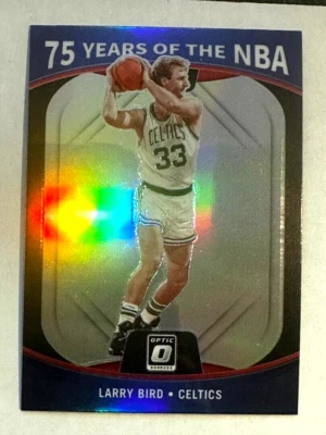 Larry Bird 2021-22 Optic 75 Years of the NBA Silver #36 Insert NM or better - Image 1 of 2